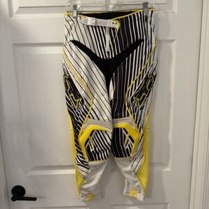 Fox Racing 360 Motocross Pants 12/14  28 Yellow Black Off Road MX Dirt Bike Gear